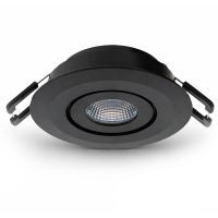 Lumiko Siena COB richtbare LED spot zwart 3,1W, 350mA 2700K