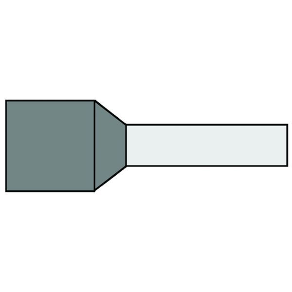 Klemko geïsoleerde adereindhuls 2,5 mm² standaard type grijs penlengte 18mm 500 stuks | 720064