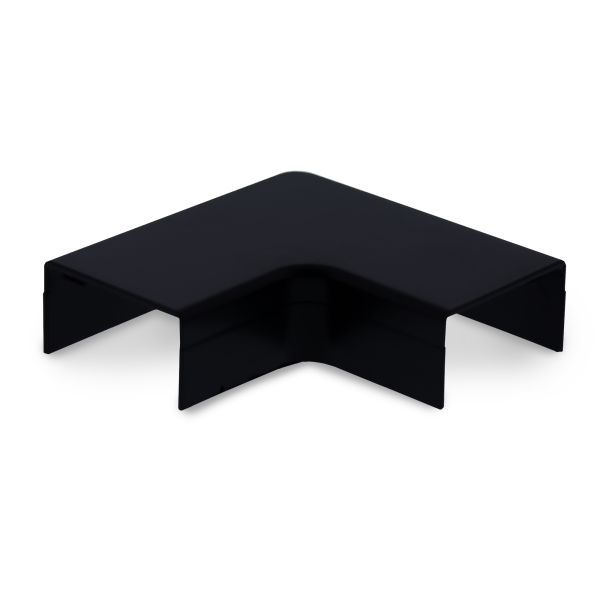 Plattebocht met bodemstuk 25x13mm, zwart