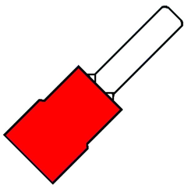 Geïsoleerde platte Pensteker P10mm voor 0,5-1,5 mm²