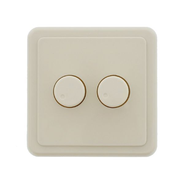 Lumiko afdekking voor de duo led dimmer Peha RAL1013 crème | 891220