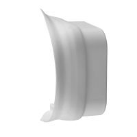 Aansluitstuk met flexibele rand 90x65mm, wit