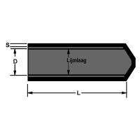 Krimpbare Eindkappen met lijm krimpt van 75 naar 32mm