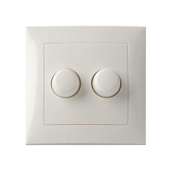 Lumiko afdekking voor de duo led dimmer Berker RAL9010 wit | 891214