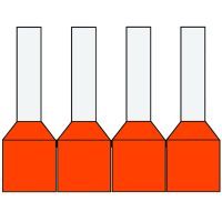 Klemko geïsoleerde adereindhuls op band oranje 0,5 mm² penlengte = 8mm afwijkende kleur 500 stuks | 728110