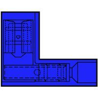 Klemko vlakstekerhuls volledig geïsoleerd 6,3x0,8mm voor 1,5-2,5 mm², lange huls | 156246