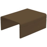 Eindstuk 25x13mm bruin