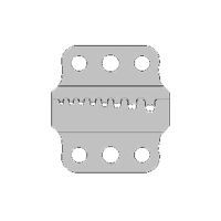 Wezag inzetmatrijs voor twin adereindhulzen, 0,14 - 2,5mm²
