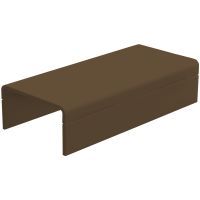 Koppelstuk met bodemstuk 25x13mm bruin