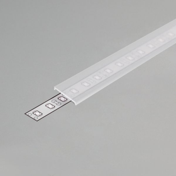 Profiel afdekking C3, klik, transparant, 2 meter