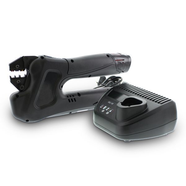 Elektrische accu krimptang voor kabelschoenen en adereindhulsen