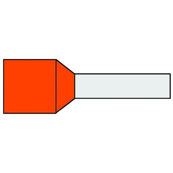 Klemko geïsoleerde adereindhuls 4 mm² standaard type oranje penlengte 12mm 500 stuks | 720072
