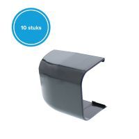 Eindkap 125x75mm antraciet grijs, zonder folie 10 stuks