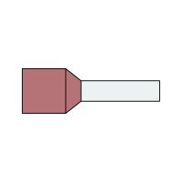 Klemko geïsoleerde adereindhuls 0,34 mm² standaard type roze penlengte 6mm 500 stuks | 720005