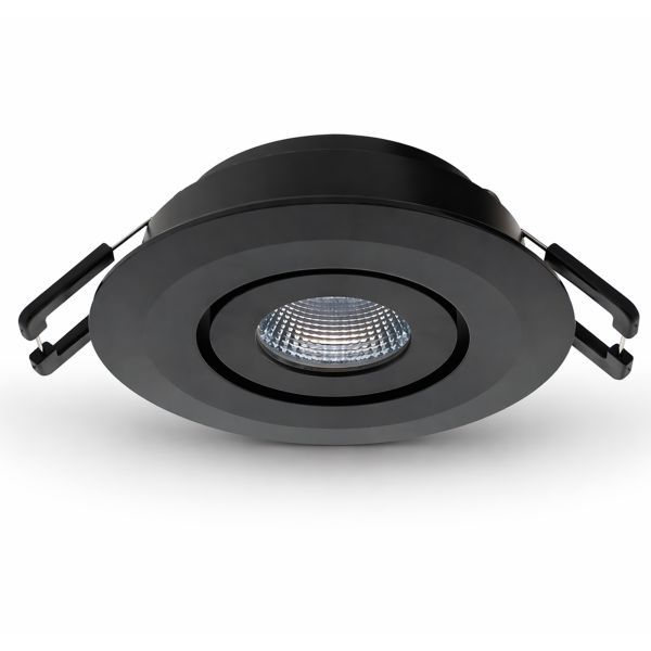 Lumiko Siena COB richtbare LED spot zwart 3,1W, 350mA, 3000K