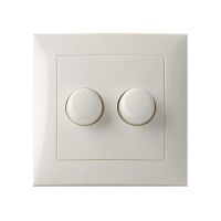 Lumiko afdekking voor de duo led dimmer Berker RAL9010 wit | 891214