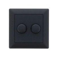 Lumiko afdekking voor de duo led dimmer Jung RAL9005 zwart | 891236