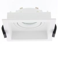 Vierkant verzonken armatuur voor Lumiko modulair, wit, richtbaar