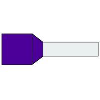 Klemko geïsoleerde adereindhuls 0,25 mm² standaard type paars penlengte 8mm 500 stuks | 720004