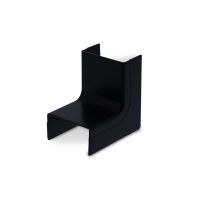 Binnenbocht met bodemstuk 25x13mm zwart