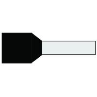Klemko geïsoleerde adereindhuls 25 mm² standaard type zwart penlengte 22mm 50 stuks | 720114