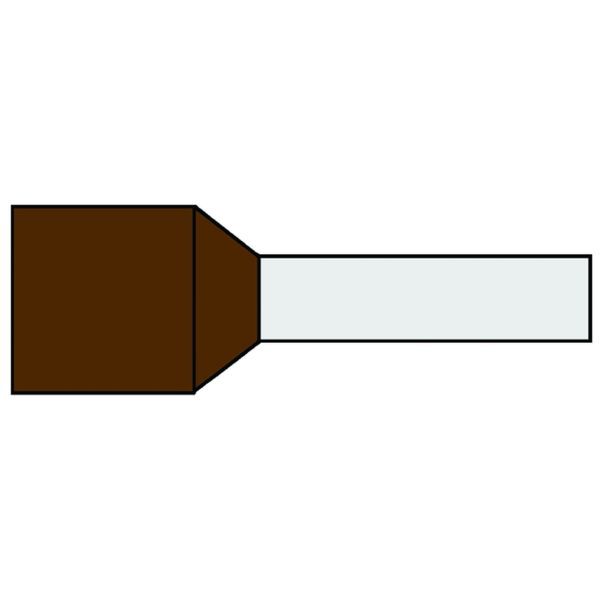 Klemko geïsoleerde adereindhuls 25 mm² afwijkende kleur bruin penlengte 22mm 50 stuks | 726104