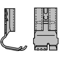 F-krimp Ongeïsoleerde haaks Vlakstekerhuls 6,3x0,8mm voor ka