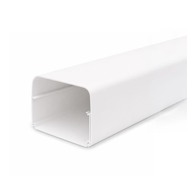 Canalit leidingkanaal voor airco's en warmtepompen wit RAL9001 140x90mm - verpakt 2 meter | 940280