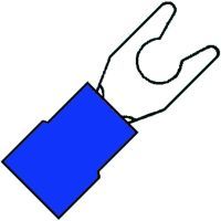 Geïsoleerde Klemvorkkabelschoen M5 voor 1,5-2,5 mm²