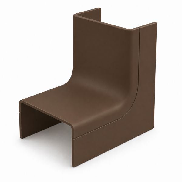 Canalit binnenbocht met bodemstuk voor Systeem25 leidingkoker 25x13mm bruin RAL8028  - 2 stuks | 933011
