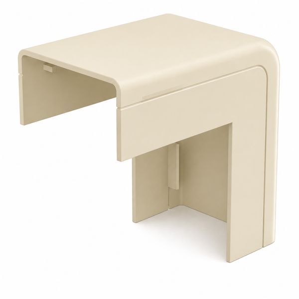Canalit buitenbocht met bodemstuk voor Systeem25 leidingkoker 25x13mm crème RAL1013 - 2 stuks | 931021