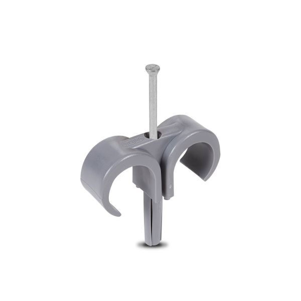 Plugclip nagel duo 16/19mm grijs 100 stuks