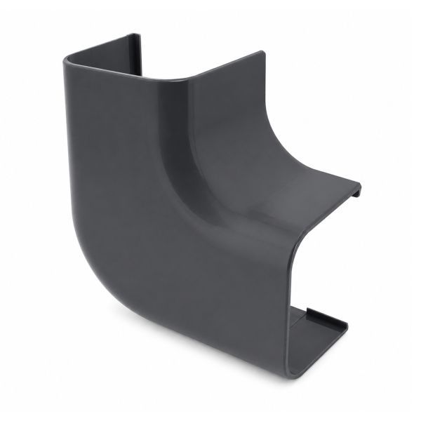 Canalit platte bocht voor leidingkanaal airco en warmtepomp antraciet grijs 125x75mm - 10 stuks zonder folie | 941779-B