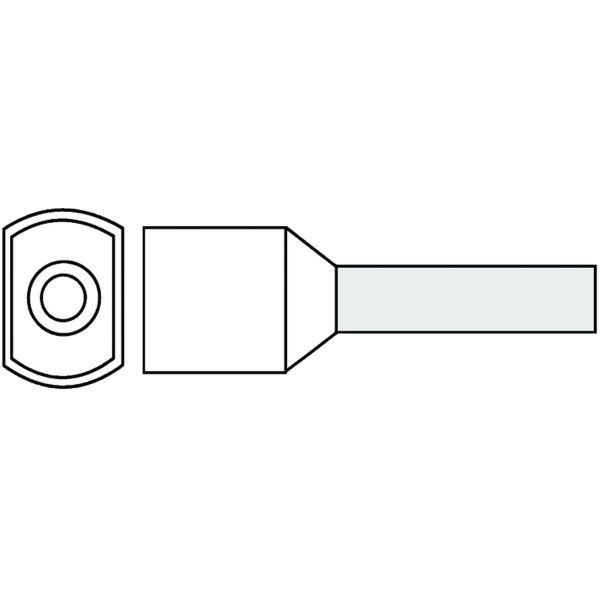 Klemko geïsoleerde twin adereindhuls 16 mm² standaard kleur wit penlengte 16mm 50 stuks | 720560