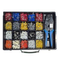 Klemko assortiment geïsoleerde adereindhulzen in metalen kist afwijkend met tang | 910024