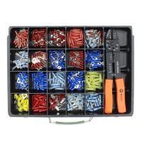 Klemko assortiment geïsoleerde kabelschoenen in metalen kist Nylon met tang | 910007