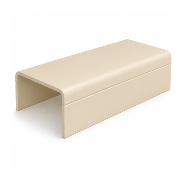 Canalit koppelstuk met bodemstuk voor Systeem25 leidingkoker 25x13mm crème RAL1013 - 2 stuks | 931031