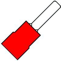 Geïsoleerde platte Pensteker P14mm voor 0,5-1,5 mm², PVC