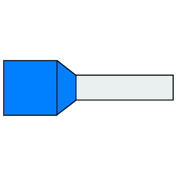 Klemko geïsoleerde adereindhuls 0,25 mm² afwijkende kleur blauw penlengte 8mm 500 stuks | 726004