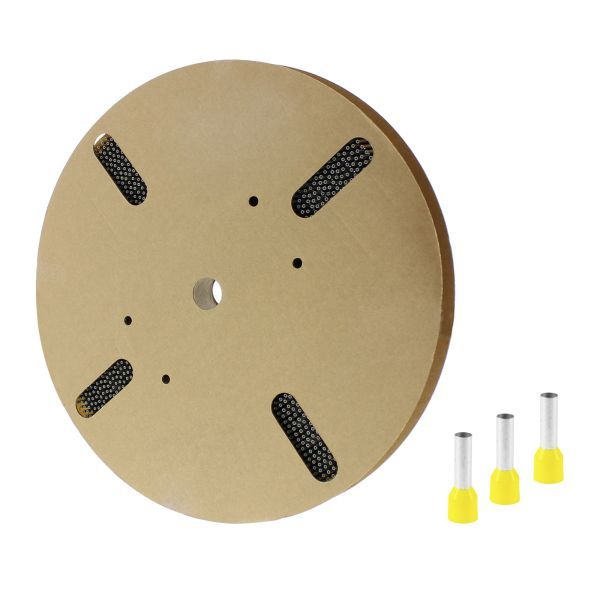 Klemko geïsoleerde adereindhuls geel 1 mm² penlengte 8mm in afwijkende kleur op spoel 3500 stuks | 728470