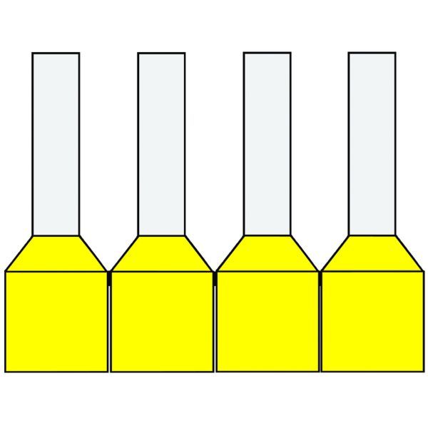 Klemko geïsoleerde adereindhuls geel 1 mm² penlengte 8mm in afwijkende kleur in dispenser 1000 stuks | 728320