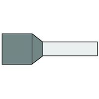 Klemko geïsoleerde adereindhuls 4 mm² afwijkende kleur grijs penlengte 12mm 500 stuks | 726062