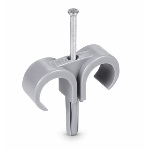 Mepac plugclip nagel duo grijs 16-19mm 100 stuks | 421715