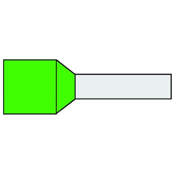 Klemko geïsoleerde adereindhuls 16 mm² afwijkende kleur groen penlengte 12mm 100 stuks | 726090