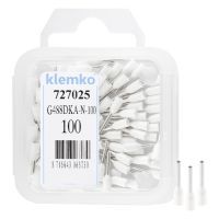 Klemko blister geïsoleerde adereindhulzen 0,5 mm² in DIN kleur wit penlengte 8mm 100 stuks | 727025