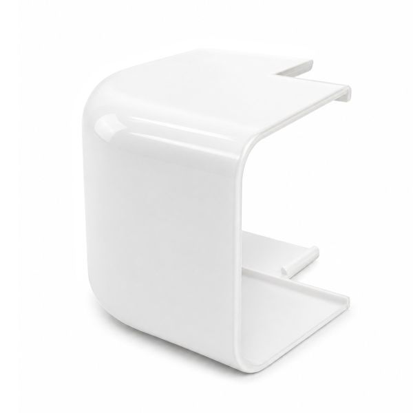 Canalit ronde buitenbocht voor leidingkanaal airco en warmtepomp wit RAL9001 140x90mm | 941580