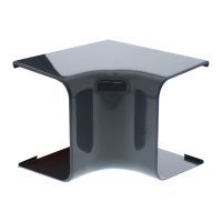 Binnenbocht 90x65mm, grijs