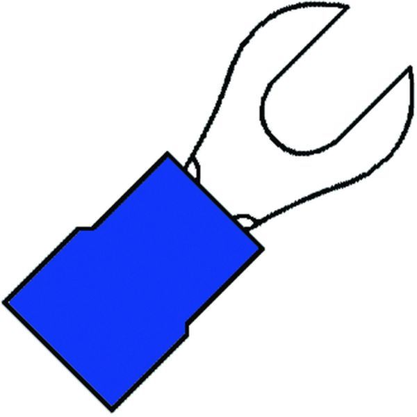 Geïsoleerde 1/2rond Vorkkabelschoen M4 voor 1,5-2,5 mm