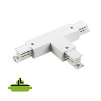 3 fase rails - T connector links (65x95 mm) wit (RAL9010)