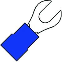 Geïsoleerde 1/2rond Vorkkabelschoen M8 voor 1,5-2,5 mm